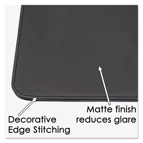 Image of Sagamore Desk Pad, with Decorative Stitching, 38 x 24, Black