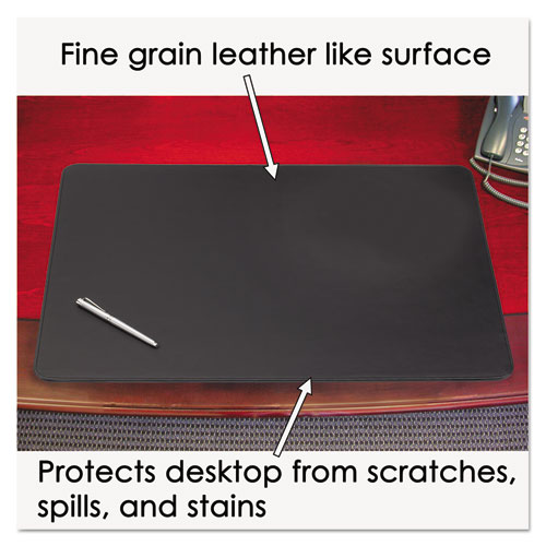 Image of Sagamore Desk Pad, with Decorative Stitching, 24 x 19, Black