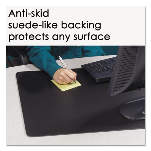Image of Rhinolin II Desk Pad with Antimicrobial Protection, 36 x 20, Black