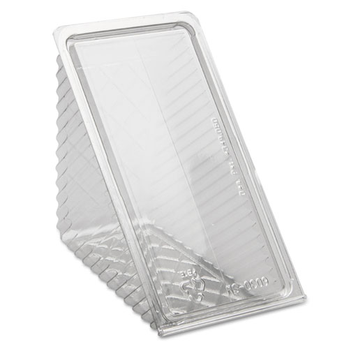 Pactiv Hinged Lid Sandwich Wedges, 3.25 x 6.5 x 3, Clear, 85/Pack, 3 Packs/Carton