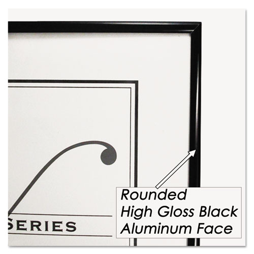 Image of Metal Poster Frame, Plastic Face, 24 x 36, Black