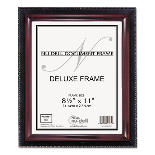 Executive Document Frame, Plastic, 8-1/2 X 11, Black/mahogany