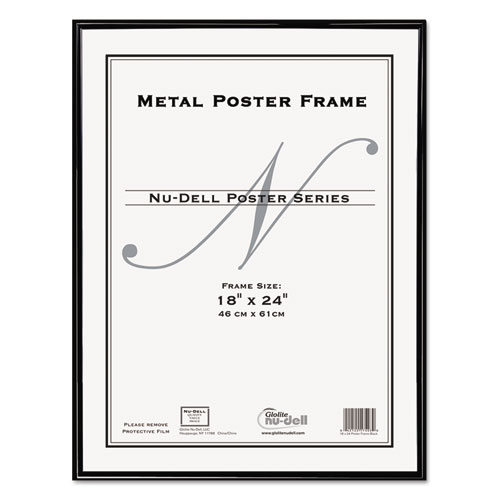 Metal Poster Frame, Plastic Face, 18 X 24, Black