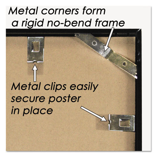 Image of Nudell™ Metal Poster Frame, Plastic Face, 18 X 24, Black