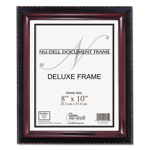 Executive Document Frame, Plastic, 8 X 10, Black/mahogany