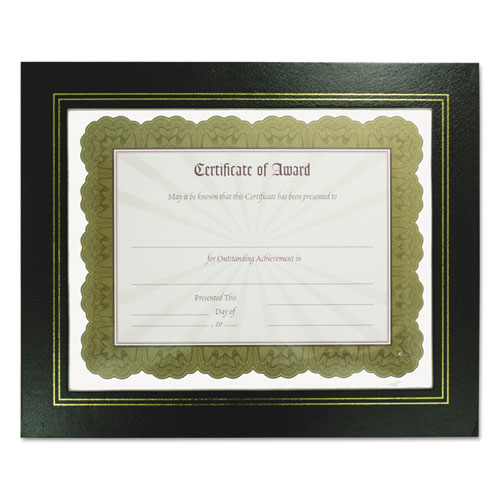 Leatherette Document Frame, 8.5 x 11, Black, Pack of Two