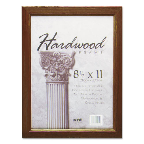 Solid Oak Hardwood Frame, 8-1/2 X 11, Walnut Finish
