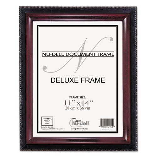 Executive Document Frame, Plastic, 11 X 14, Black/mahogany