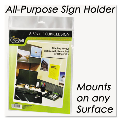 Image of Nudell™ Clear Plastic Sign Holder, All-Purpose, 8.5 X 11