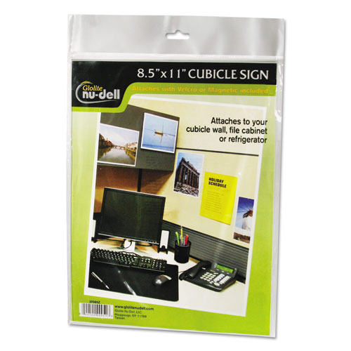NuDell™ Clear Plastic Sign Holder, All-Purpose, 8 1/2 x 11