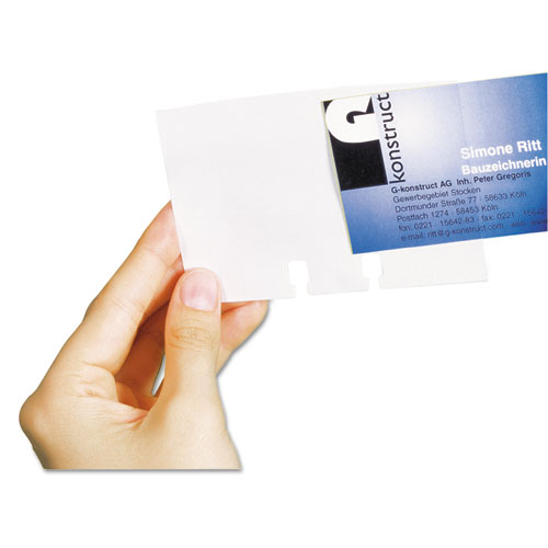 VISIFIX Double-Sided Business Card Sleeves, For 2 x 3.5 Cards, Clear, 40/Pack