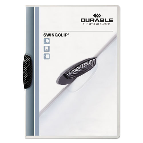 Image of Durable® Swingclip Clear Report Cover, Swing Clip, 8.5 X 11, Clear/Clear, 5/Pack