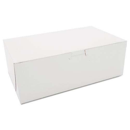 Non-Window Bakery Boxes, 10 x 6 x 3.5, White, 250/Bundle