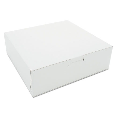 NON-WINDOW BAKERY BOXES, 8 X 8 X 2.5, WHITE, 250/BUNDLE