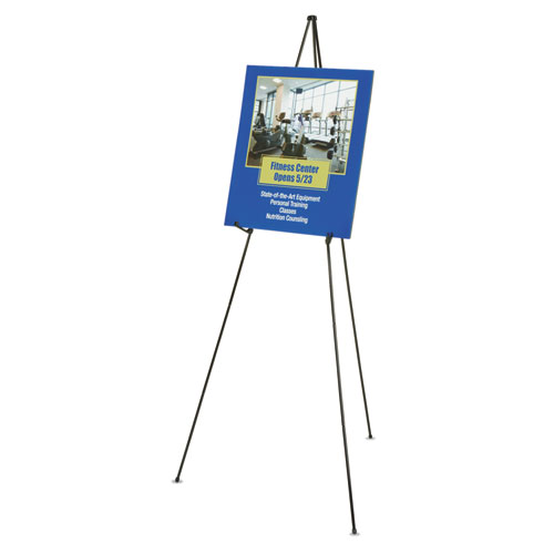 Image of Full Size Instant Easel, 62.38" Maximum Height, Steel, Black