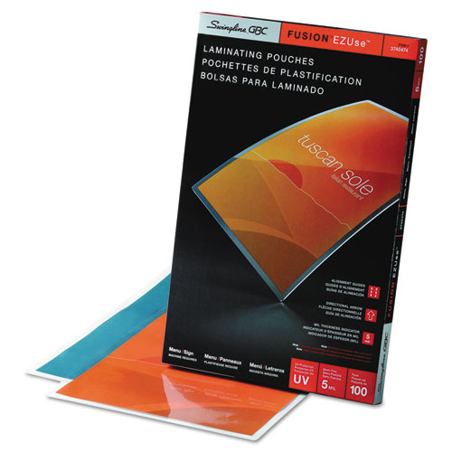 Image of Gbc® Ezuse Thermal Laminating Pouches, 5 Mil, 11.5" X 17.5", Gloss Clear, 100/Box