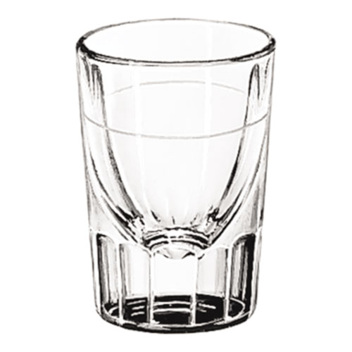 Libbey Whiskey Service Drinking Glasses, Fluted Shot Glass, 1-1/2oz, 2-7/8"H, 48/CT