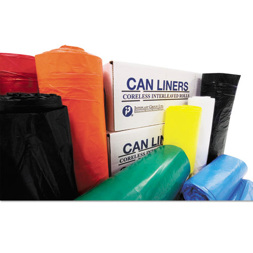 INSTITUTIONAL LOW-DENSITY CAN LINERS, 16 GAL, 1.3 MIL, 24" X 32", RED, 250/CARTON