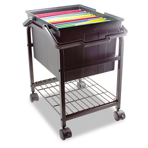 HEAVY-DUTY FILE SHUTTLE, 17.13W X 14.25D X 20H, BLACK