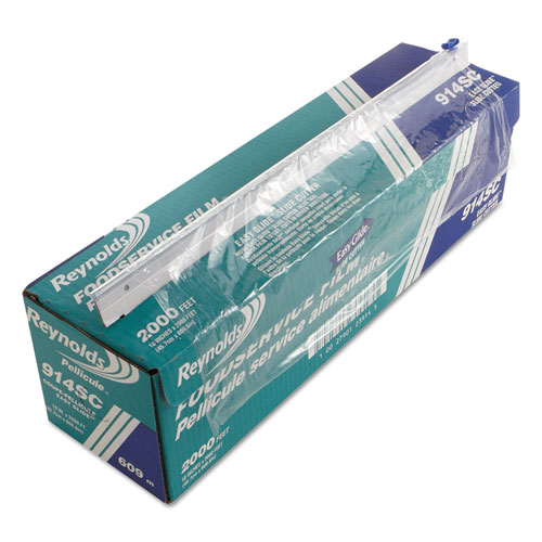 Reynolds Wrap® Pvc Food Wrap Film Roll In Easy Glide Cutter Box, 18" X 2,000 Ft, Clear