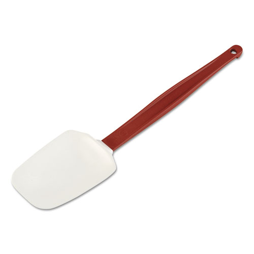 Image of High Heat Scraper Spoon, White w/Red Blade, 13 1/2"