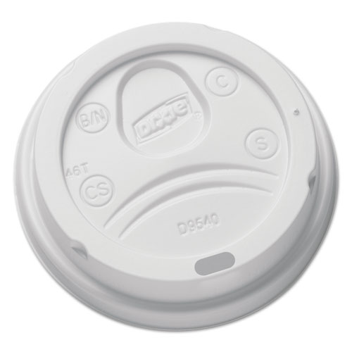 Sip-Through Dome Hot Drink Lids, Fits 10 oz Cups, White, 100/Pack