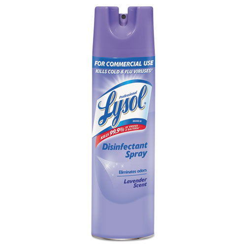 Disinfectant Spray, Lavender, 19 oz Aerosol, 12/Carton