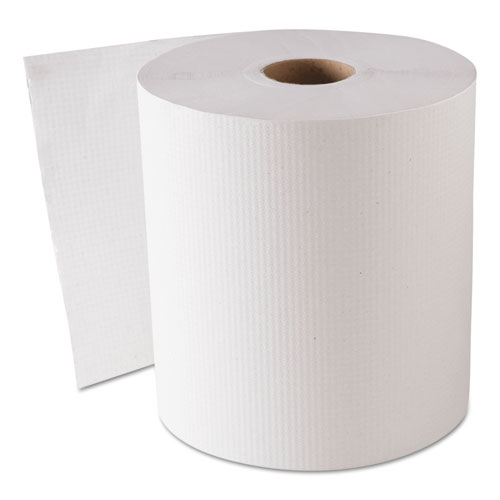 GEN Hardwound Roll Towels, 8" x 800 ft, White, 6 Rolls/Carton