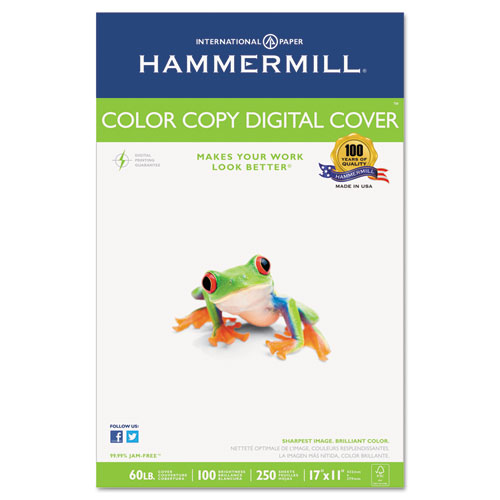 Hammermill® Copier Digital Cover Stock, 60 lbs., 17 x 11, Photo White, 250 Sheets