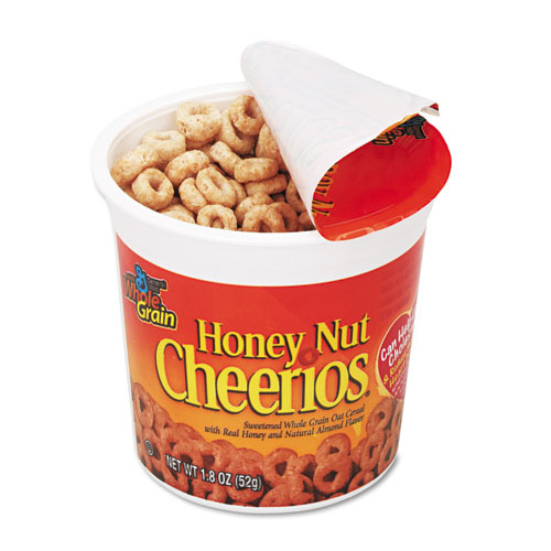 Image of General Mills Honey Nut Cheerios Cereal, Single-Serve 1.8 Oz Cup, 6/Pack