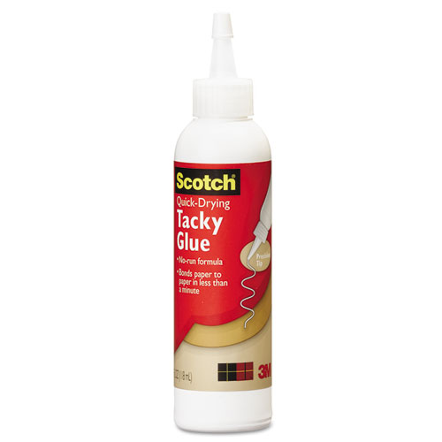 QUICK-DRYING TACKY GLUE, 4 OZ, DRIES CLEAR