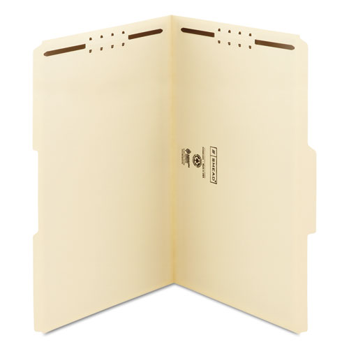 Top Tab 2-Fastener Folders, 1/3-Cut Tabs, Legal Size, 11 pt. Manila, 50/Box