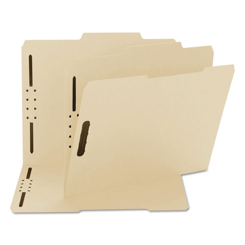 Top Tab 2-Fastener Folders, 2/5-Cut Tabs, Right of Center, Letter Size, 11 pt. Manila, 50/Box