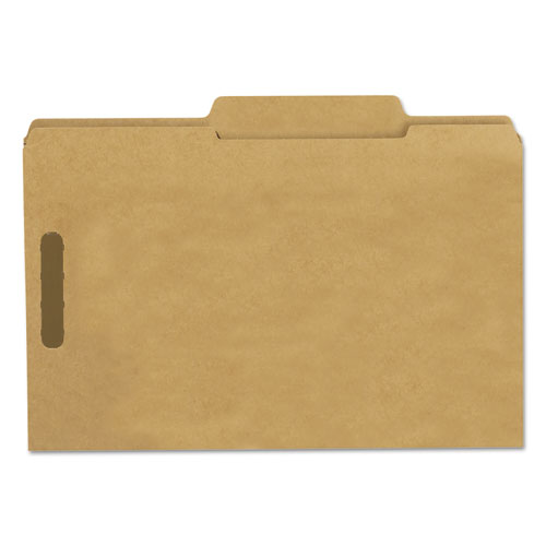 Top Tab 2-Fastener Folders, 2/5-Cut Tabs, Right of Center, Legal Size, 17 pt. Kraft, 50/Box