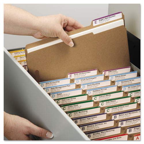 Image of Smead™ Top Tab Fastener Folders, 1/3-Cut Tabs: Assorted, 0.75" Expansion, 2 Fasteners, Legal Size, Kraft Exterior, 50/Box