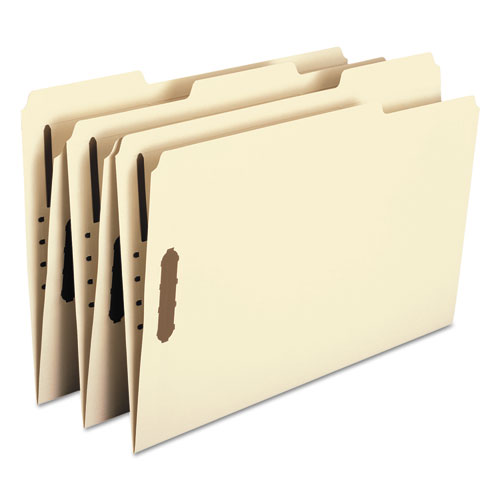 Top Tab 2-Fastener Folders, 1/3-Cut Tabs, Legal Size, 11 pt. Manila, 50/Box
