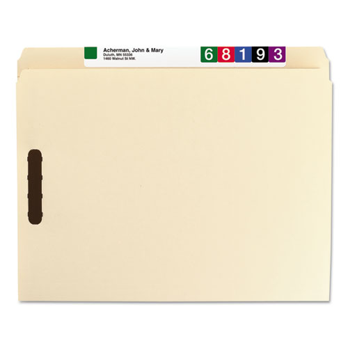 Top Tab 2-Fastener Folders, Straight Tab, Letter Size, 11 pt. Manila, 50/Box