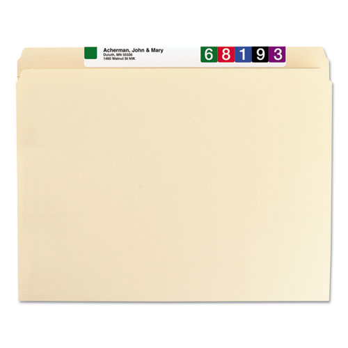 Top Tab 1-Fastener Folders, Straight Tab, Letter Size, 11 pt. Manila, 50/Box