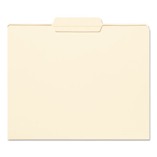 Reinforced Tab Manila File Folders, 1/3-Cut Tabs, Center Position, Letter Size, 11 pt. Manila, 100/Box