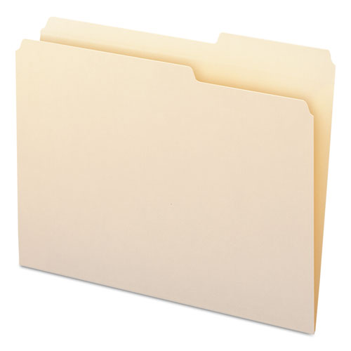 Manila Guide Height Systems File Folders, 2/5-Cut Tabs, Right of Center, Letter Size, 100/Box