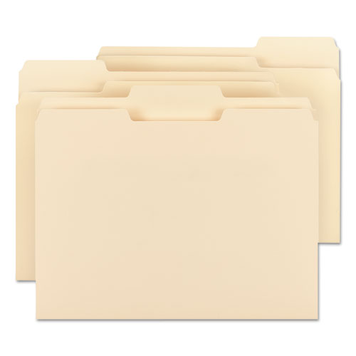 Manila File Folders, 1/3-Cut Tabs, Letter Size, 100/Box