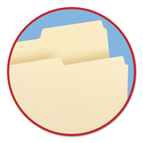 Manila File Folders, 1/3-Cut Tabs, Right Position, Letter Size, 100/Box