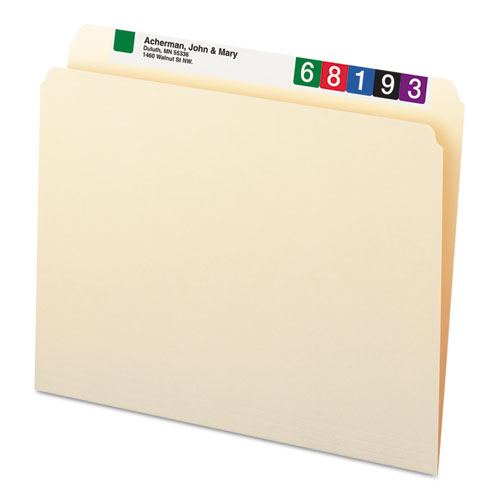 Image of Smead™ Manila File Folders, Straight Tabs, Letter Size, 0.75" Expansion, Manila, 100/Box