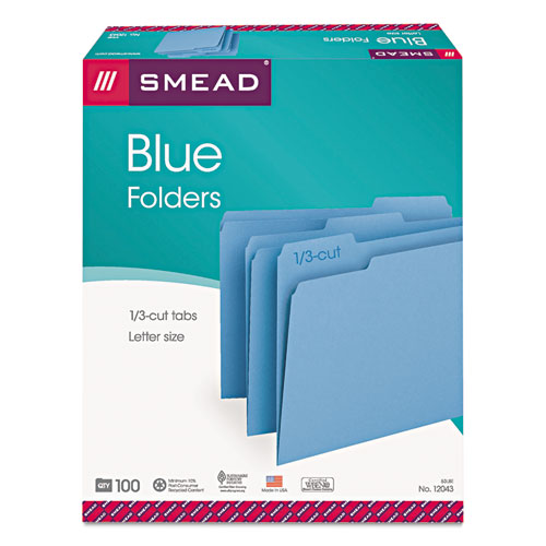 Colored File Folders, 1/ 3- Cut Tabs: Assorted, Letter Size, 0.75 ...