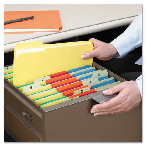 Colored File Folders, 1/3-Cut Tabs: Assorted, Legal Size, 0.75" Expansion, Assorted Colors, 100/Box