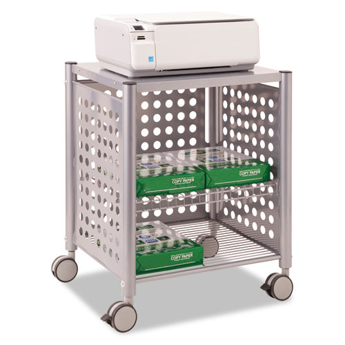 Vertiflex® Deskside Machine Stand, Two-Shelf, 21 1/2w x 17 7/8d x 27h, Matte Gray