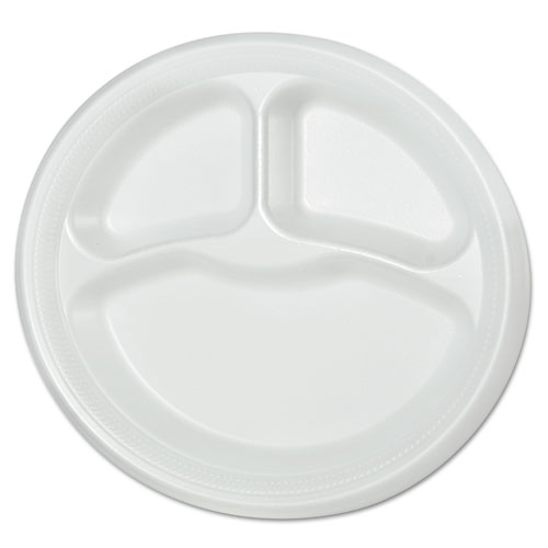 Center Piece Laminated Foam Dinnerware, Plate, 9", White, 125/bag, 4 Bags/carton