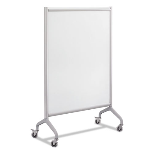 Safco® Rumba Full Panel Whiteboard Collaboration Screen, 36W X 16D X 54H, White/Gray