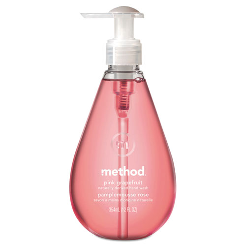 Method® Gel Hand Wash, Pink Grapefruit, 12 oz Pump  Bottle, 6/Carton