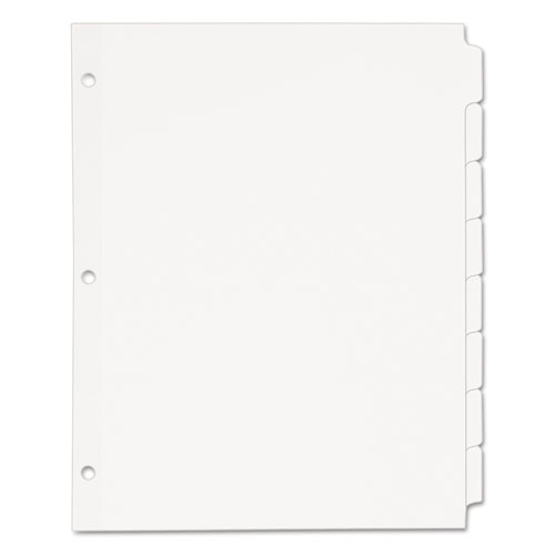 Image of Avery® Write And Erase Plain-Tab Paper Dividers, 8-Tab, 11 X 8.5, White, 24 Sets